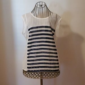 Fate, Elise striped sheer sleeveless top